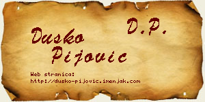 Duško Pijović vizit kartica